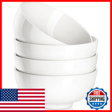 Malacasa 26 Oz Porcelain Soup Bowls Set Of 4 White Ceramic Bowls For Kitchen