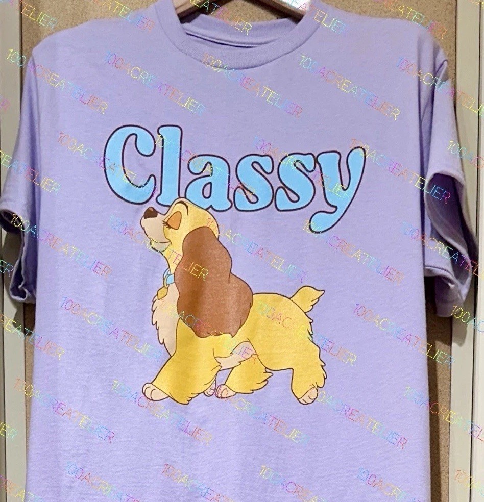 トップス Disney collection lady fake long tee Disney Parks New 2025 Lady & The Tramp Lady Classy T-Shirt *All