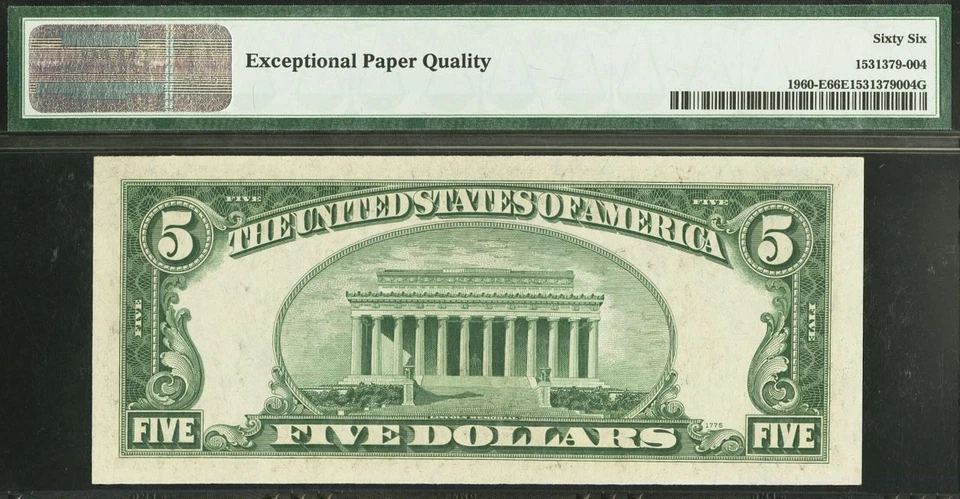 1934D $5 Federal Reserve Note PMG 66EPQ - 2nd Highest Graded Richmond Fr 1960-E - Image 4 of 4