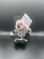 The Disney Store Referee Mickey Bean Bag Plush 8" Vintage With Tags