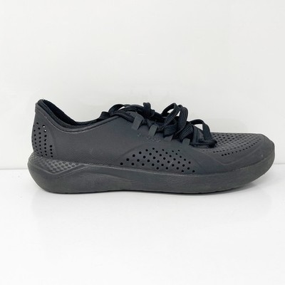 Crocs Mens LiteRide Pacer 204967 Black Lace Up Casual Shoes Sneakers Size 8