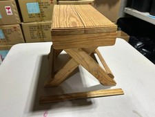 Wooden fold up table - very clever!