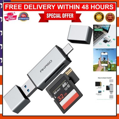 Durable Aluminum USB 3.0 Card Reader - Fast Transfers for Creative Professionals