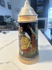 Vintage Ceramic Pewter Lid Beer Stein 16 oz Collectible — photo 5