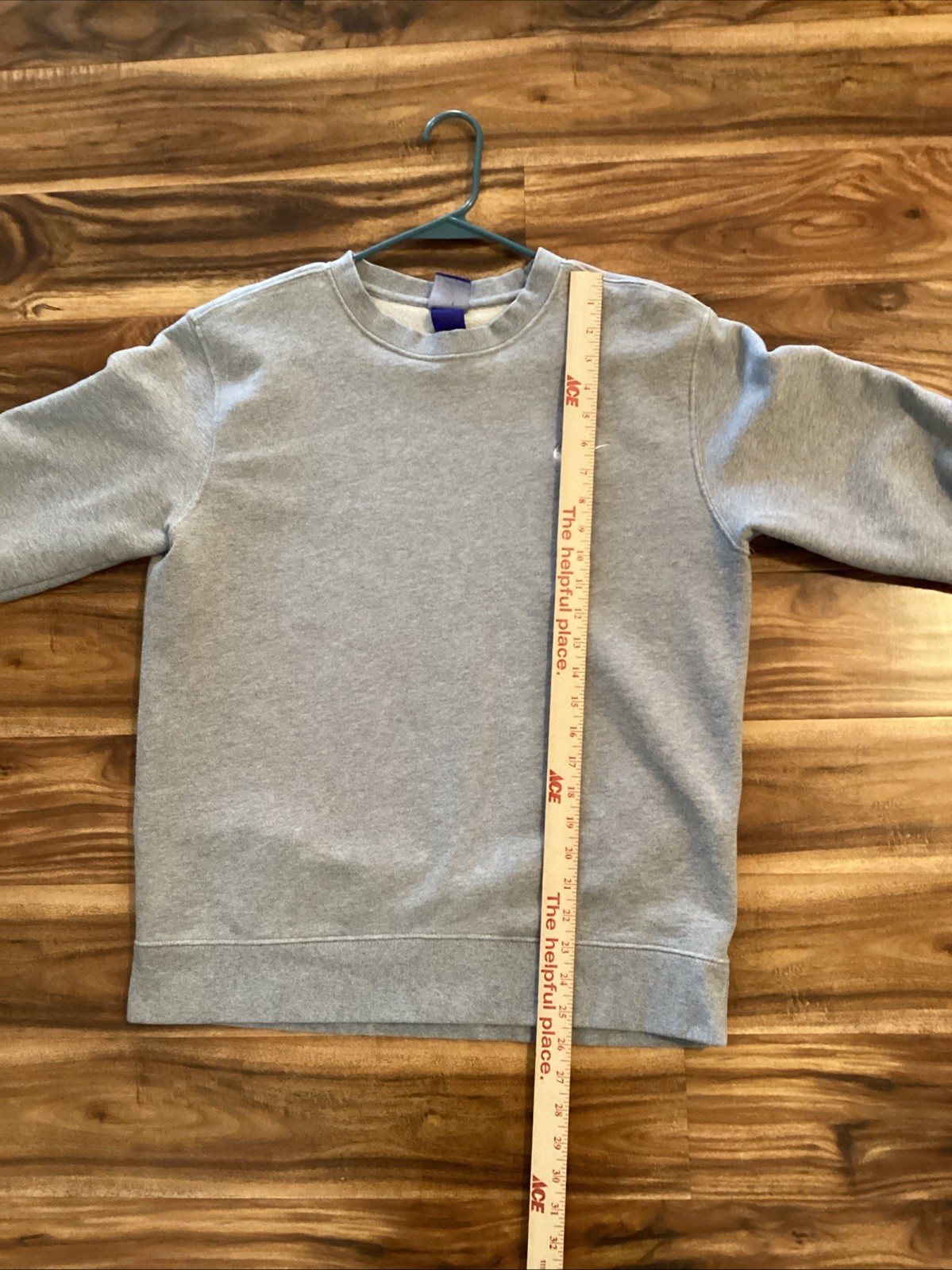 VTG Nike Pullover Gray Sweatshirt Unisex Sz Large White Swoosh  Blue Tag thumbnail 4