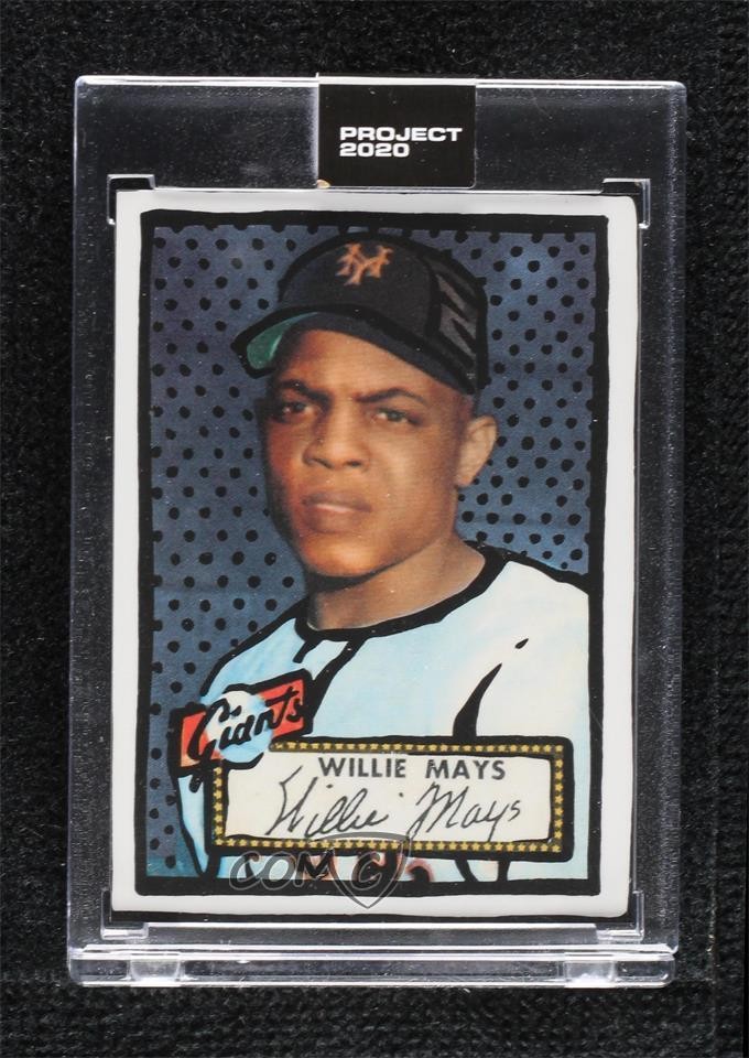 2020 Topps Project 2020 1952 Topps /3609 Willie Mays Joshua Vides #166 HOF 1oz2