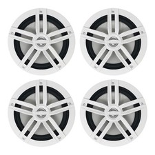 Enrock EM265W 6.5" 180 Watt Peak Power 2-Way Marine Audio White Speakers Qty 4