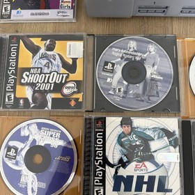 Sony PlayStation 1 Ps1 Bundle With 9 Games And Controller. Needs New Lens READ