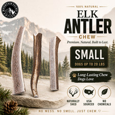 Split Elk Antler Premium Dog Chew Grade A Natural - Mountain Valley Antler