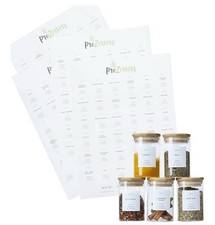 160 Minimalist Spice Jar Labels 133 PRE-Printed Spice Labels