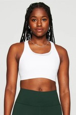 FABLETICS Principal High Impact Sports Bra - Classic White - Size XL