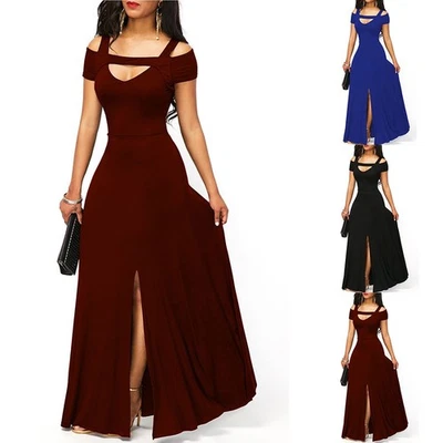 Maxi noire grande taille pour femme sexy épaules froides pour événements spé - Photo 1/4