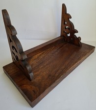 Vintage Wooden Book Ends Wall Hanging Ornate Shelf Bracket