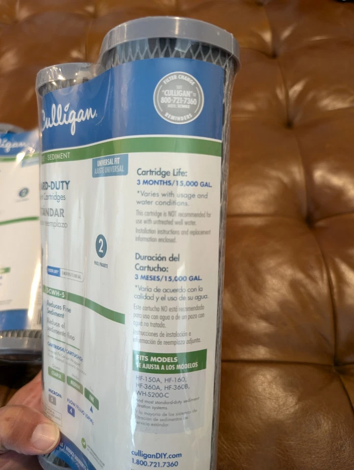 4 Culligan SCWH-5 Standard-Duty Whole House Water Filter Replacement Cartridges - Image 3 of 4