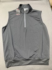 NWT MEN'S STRAIGHT DOWN 1/4 ZIP VEST, SIZE: M, COLOR: BLACK (M9.24)