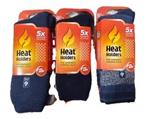 Heat Thermal Socks Size 7-12 CLO Rating 1.10 Lot of 3 Navy Color