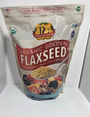 Premium Gold Organic Ground Flax Seed | 4 pounds | Omega 3 | High Fiber Food |