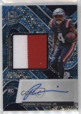 2022 Panini Spectra Rookie Neon Blue Prizm 2/60 Pierre Strong Jr Patch Auto 01uy