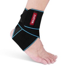 Adjustable Ankle Support Brace Compression Wrap Strap Sports Men Women Blue