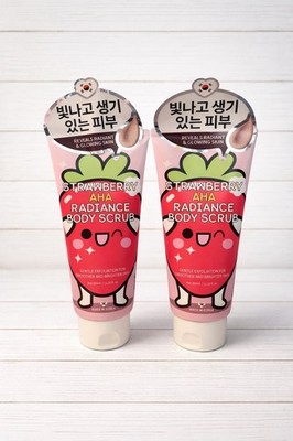 BONNYHILL K-BEAUTY (2-PACK!)  Strawberry AHA Radiant & Glowing Skin Body Scrub!