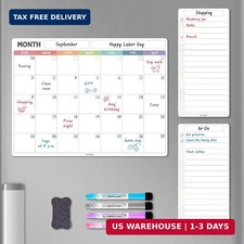 ALEZEL Magnetic Dry Erase Calendar for Fridge, Refrigerator Calendar Whiteboard