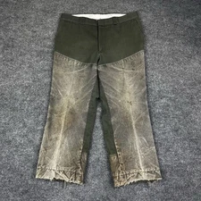 VTG Staffords Thomasville GA Hunting Pant Mens 37 Green Brush Guard 80s Thrashed