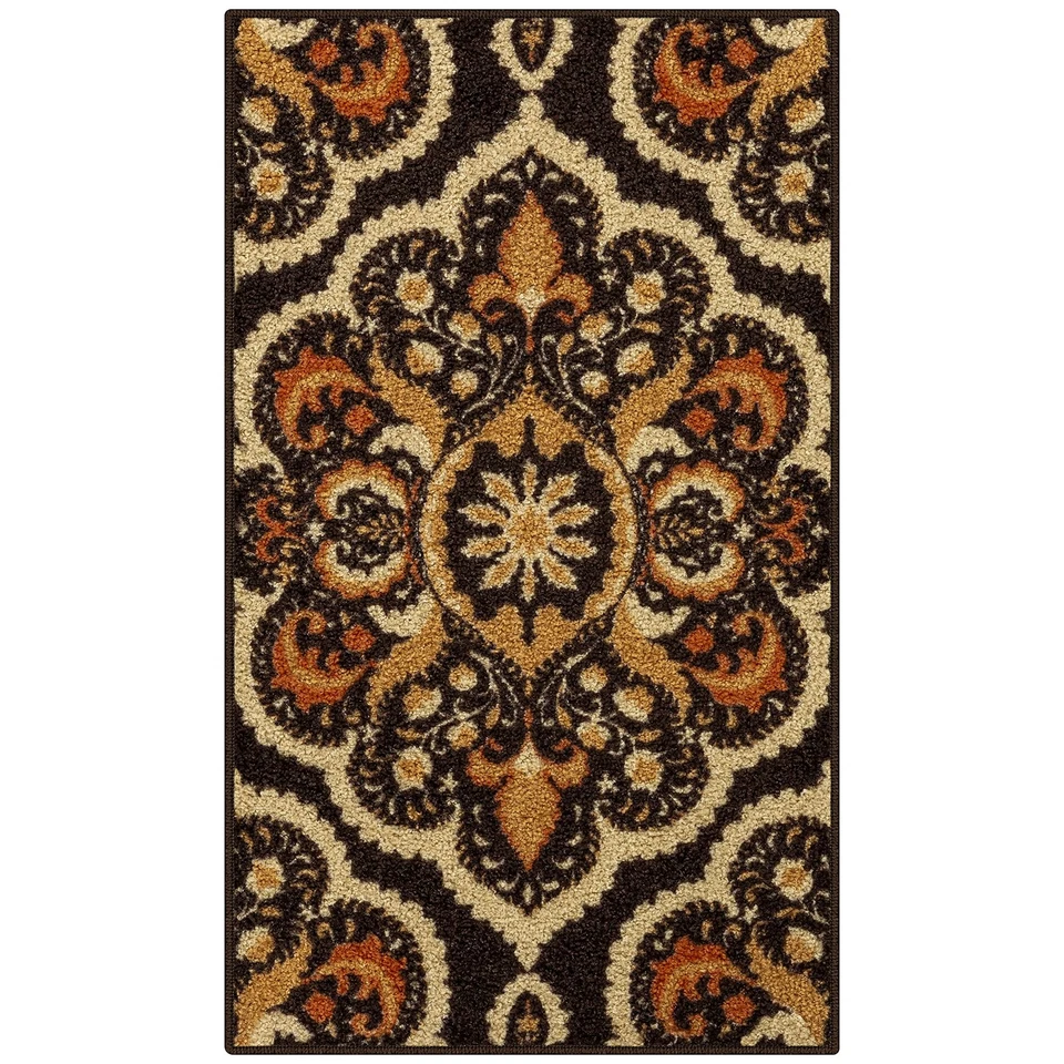 Vivian Medallion Area Rug – Made in USA – Washable, Non-Slip Indoor Carpet fo... - Image 2 of 4