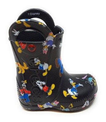 Crocs Regenstiefel schwarz 210889 90H handle rain boot Disney Mickey Friends