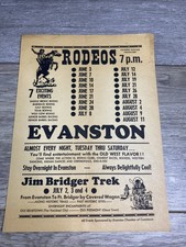 Vintage Rodeo flyer Evanston Wyoming 1950s or...