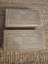 Armée Française RCIR ration alimentaire réchauffable Menu n°10 / Menu n°11