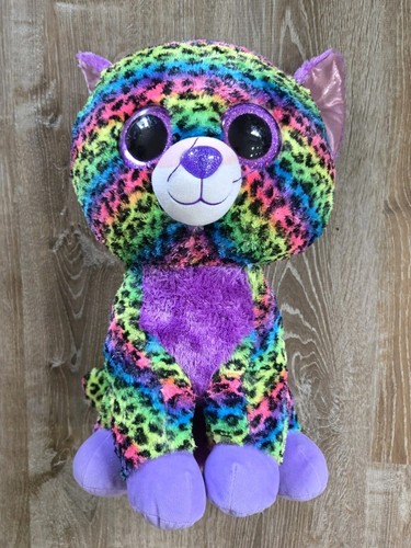 TY BEANIE BOOS TRIXIE JUMBO LEOPARD JUSTICE EXCLUSIVE 2015