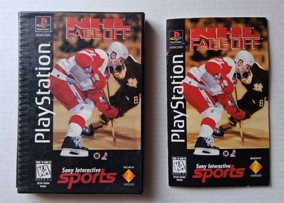 PS1 Playstation 1 - long box and manual only for NHL Face Off Faceoff
