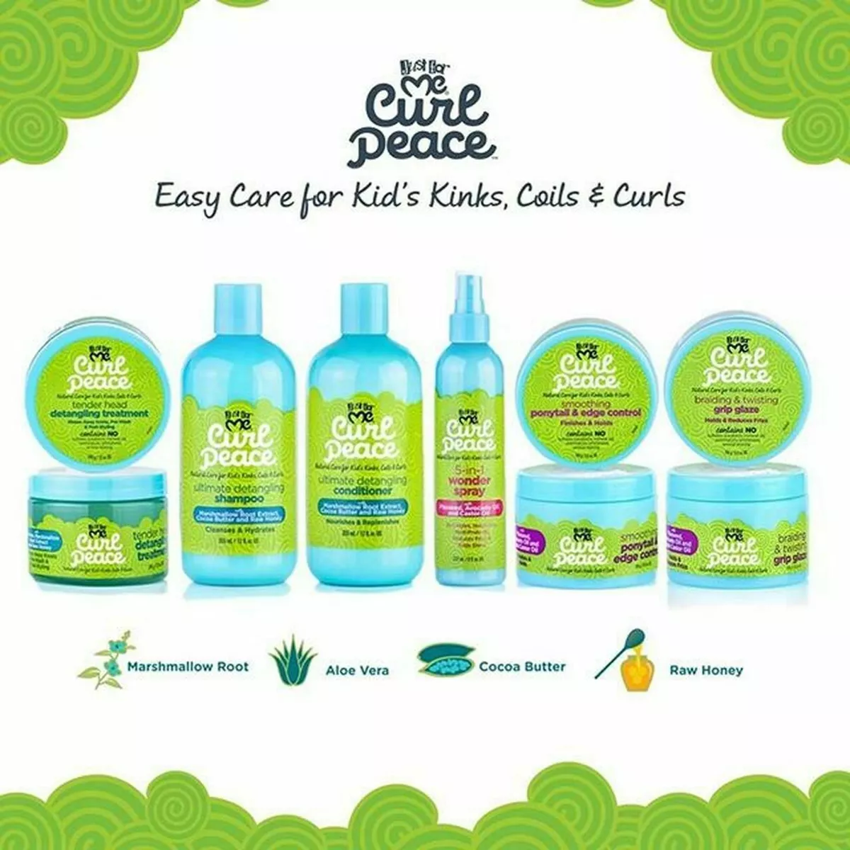 JUST FOR ME CURL PEACE KIDS HAIR CARE PRODUCTS CURLY FRIZZY HAIR