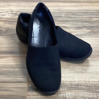 Ecco Gore-Tex Black Womens Slip On Loafer Driving Shoes - Size 36 EU / 5.5 US