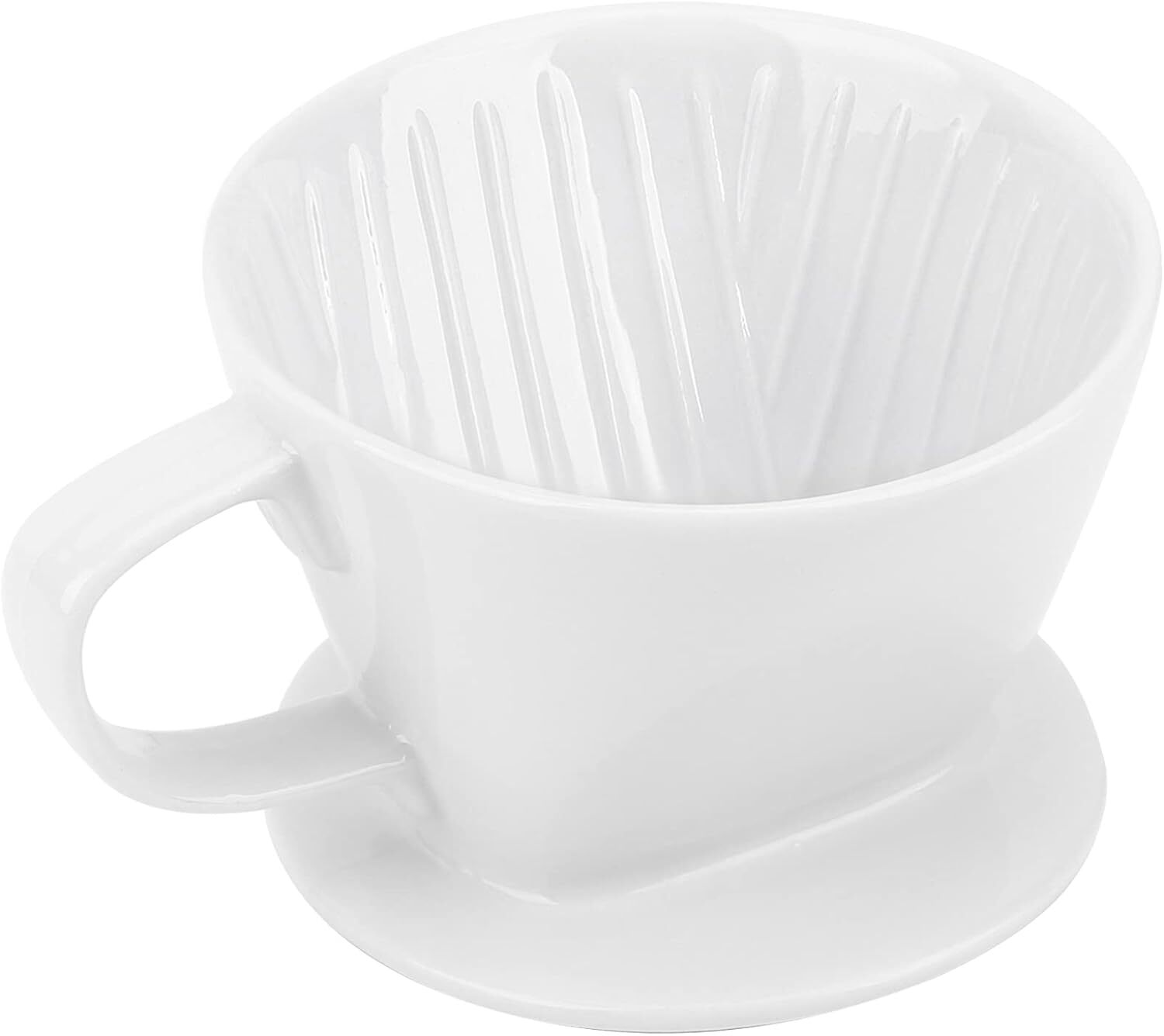 Single Cup White Ceramic Coffee Dripper 1 Set Siz...