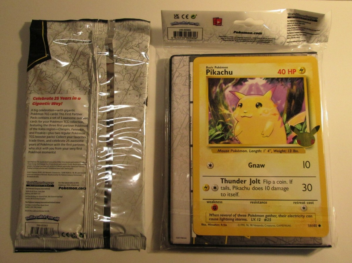 pokemon trading card game train on first partner pack Pack- 25th Anniversary October (Kanto) This collection includes 1 booster pack containing 3 of 9 illustration rare Pokemon 25th Anniversary Train On