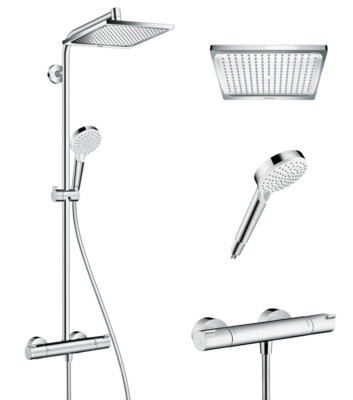 Hansgrohe Regendusche Duschsystem Showerpipe Crometta E 240 Chrom 27271000