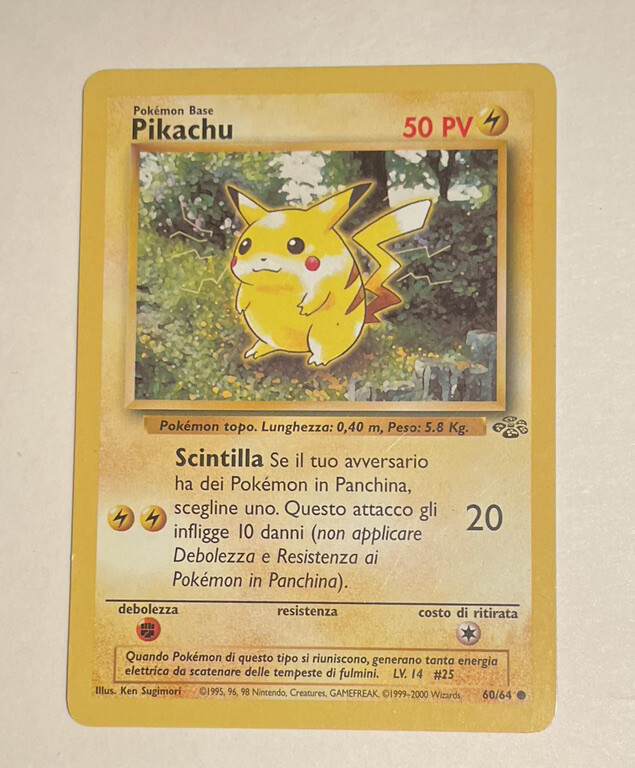 pokemon jungle 1st edition common card #60/64 pikachu Dutch (1st Edition) Trading Rotterdam Comics Pikachu 1st Edition Jungle 60/64