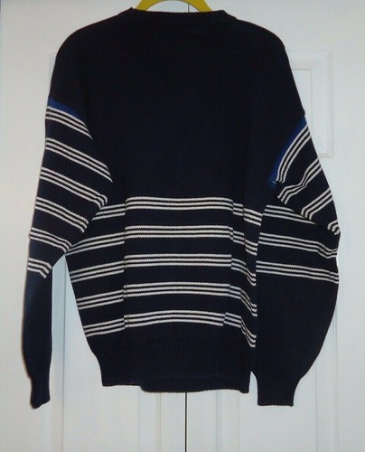 Pendleton Sweater Men's Size Large Navy 100% Cotton Pullover Crew Thick - Picture 5 of 5
