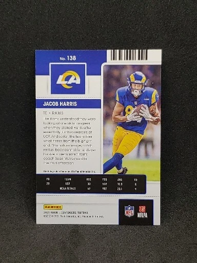 '21 Panini Contenders Optic Rookie Ticket Auto #138 Jacob Harris ▪︎F159 - Image 2 of 2