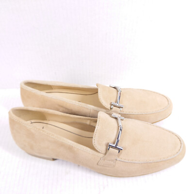 Ara Luftpolster Size US 8 Beige Tan Leather Women's Slip-On Loafers Shoes Heel