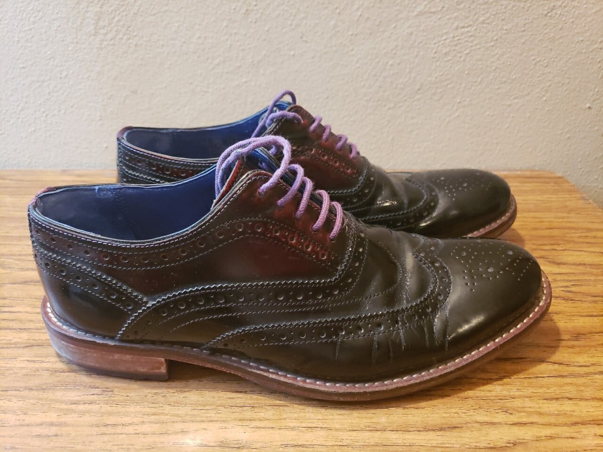 Ted Baker London Cassiuss 3 wingtip burgundy leather brogues shoes size 7.5 Ted Baker Men main image 2