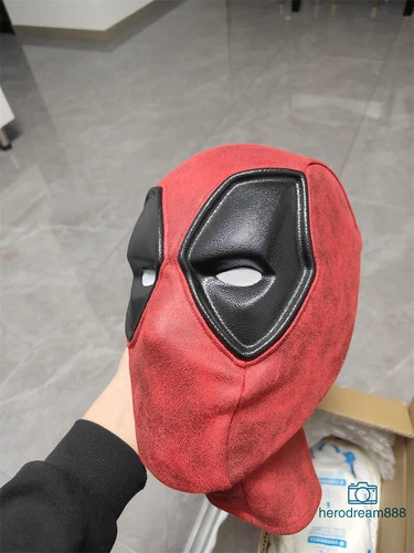 Deadpool 3 Cosplay Prop Mask Wade Wilson Mens Red Mask Halloween Mask US Stock