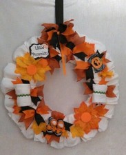 Pumpkin Diaper Wreath Baby Shower Gift Centerpiece Room Decor