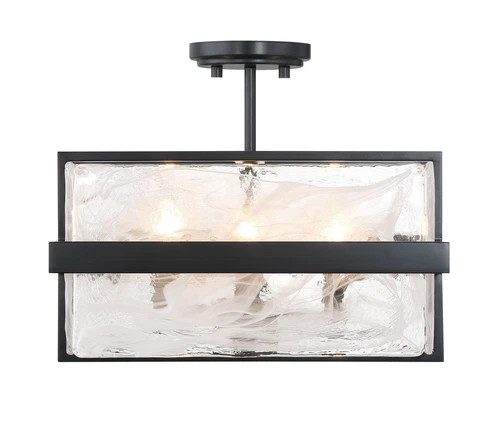 Minka Lavery Cloud Break 4 Light Semi Flush, Coal - Picture 5 of 5