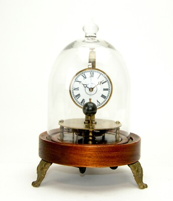 #ad Mystery Briggs Rotary Conical Pendulum Glass Dome Flying Ball Clock $725.00