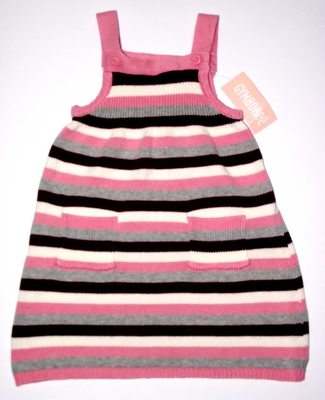 NWT GYMBOREE Girls Stripe KITTY BALLERINA Sweater Dress Cotton 12-18 ...