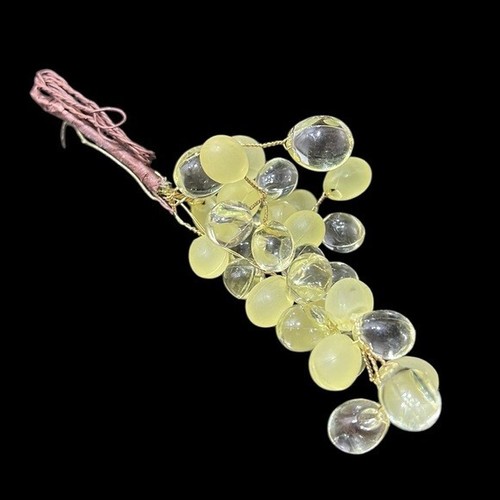 Remplissage bol à fruits MCM vintage Lucite acrylique raisins vert 5 grappes milieu du siècle - Photo 8 sur 10