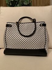 Roberto Riva Women’s White/Black Made in USA Tote Bag