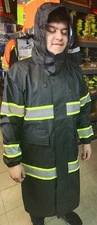 Water Resistant Reflective Safety Rain Coat, Rain Coat With Hoodie